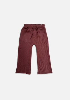 Miann & Co Baby - Jersey Rib Wide Leg Pants - Coco