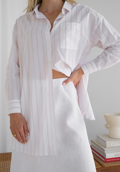 Miann & Co Womens - Bowie Long Sleeve Shirt - Candy Stripe