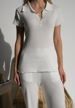 Miann & Co Womens - Florence Button Down Short Sleeve Top - Shell