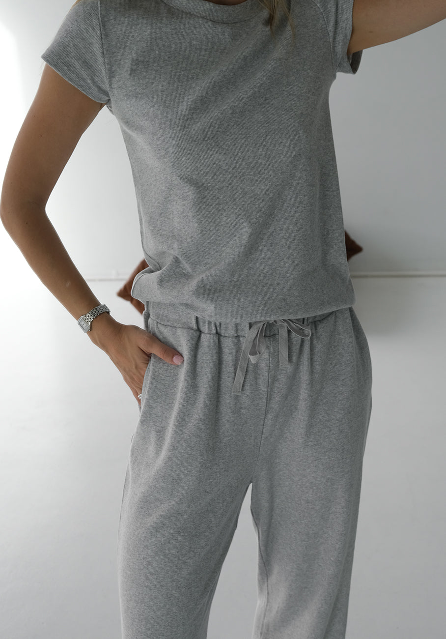 Miann & Co Women - Opal Jersey Rib Wide Leg Pants - Cloud