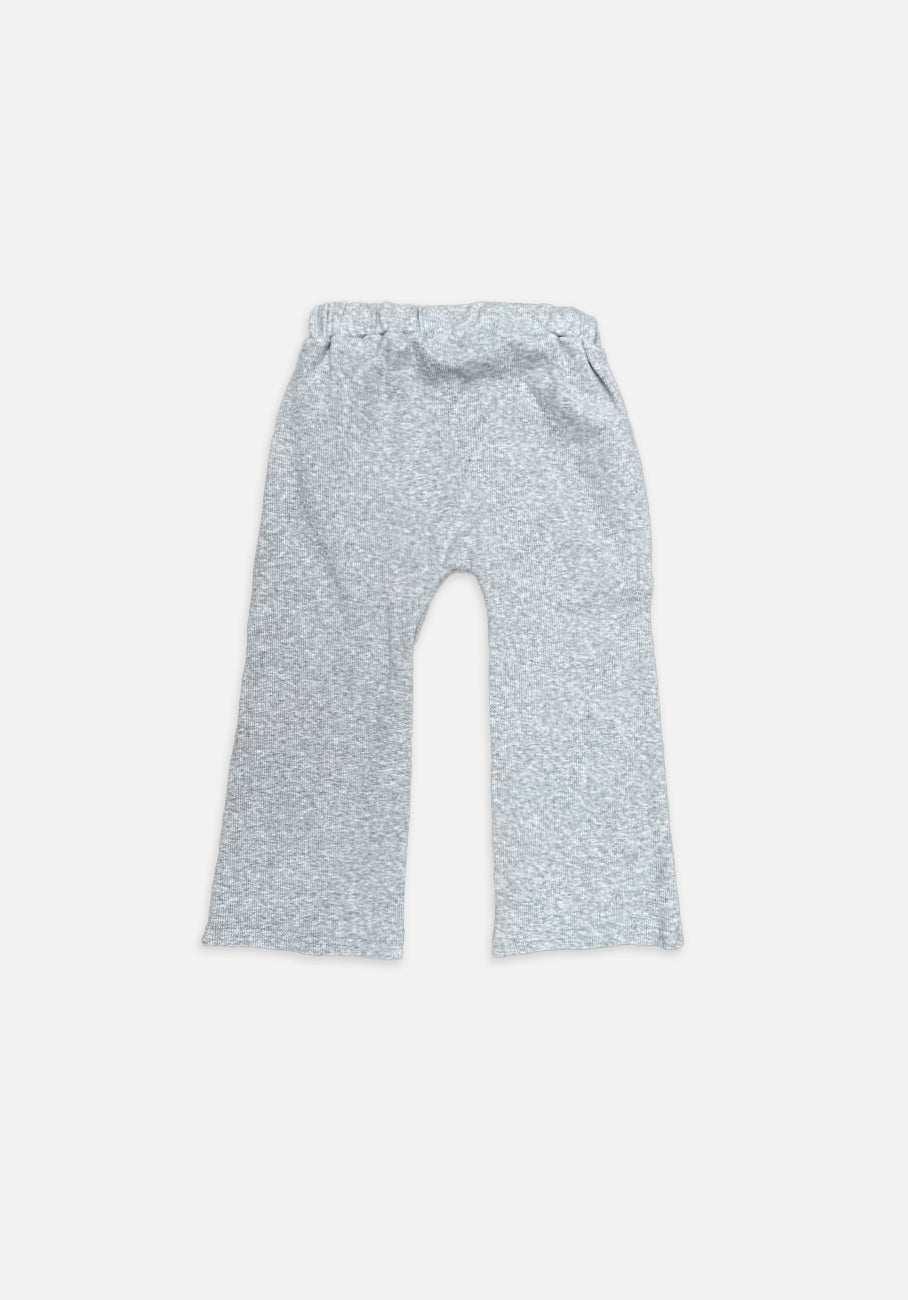 Miann & Co Baby - Jersey Rib Wide Leg Pants - Cloud