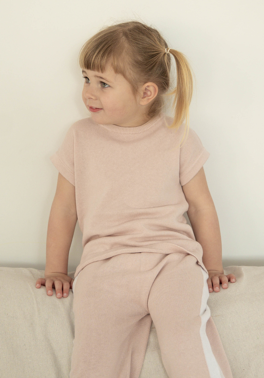 Miann &amp; Co Kids - Boxy Knit T-Shirt - Ballet Pink