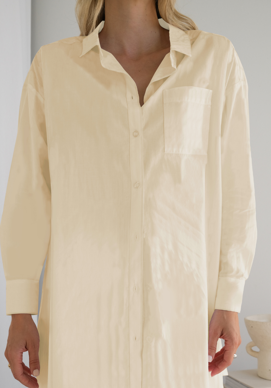 Miann & Co Women - Bowie Long Sleeve Shirt - Buttermilk