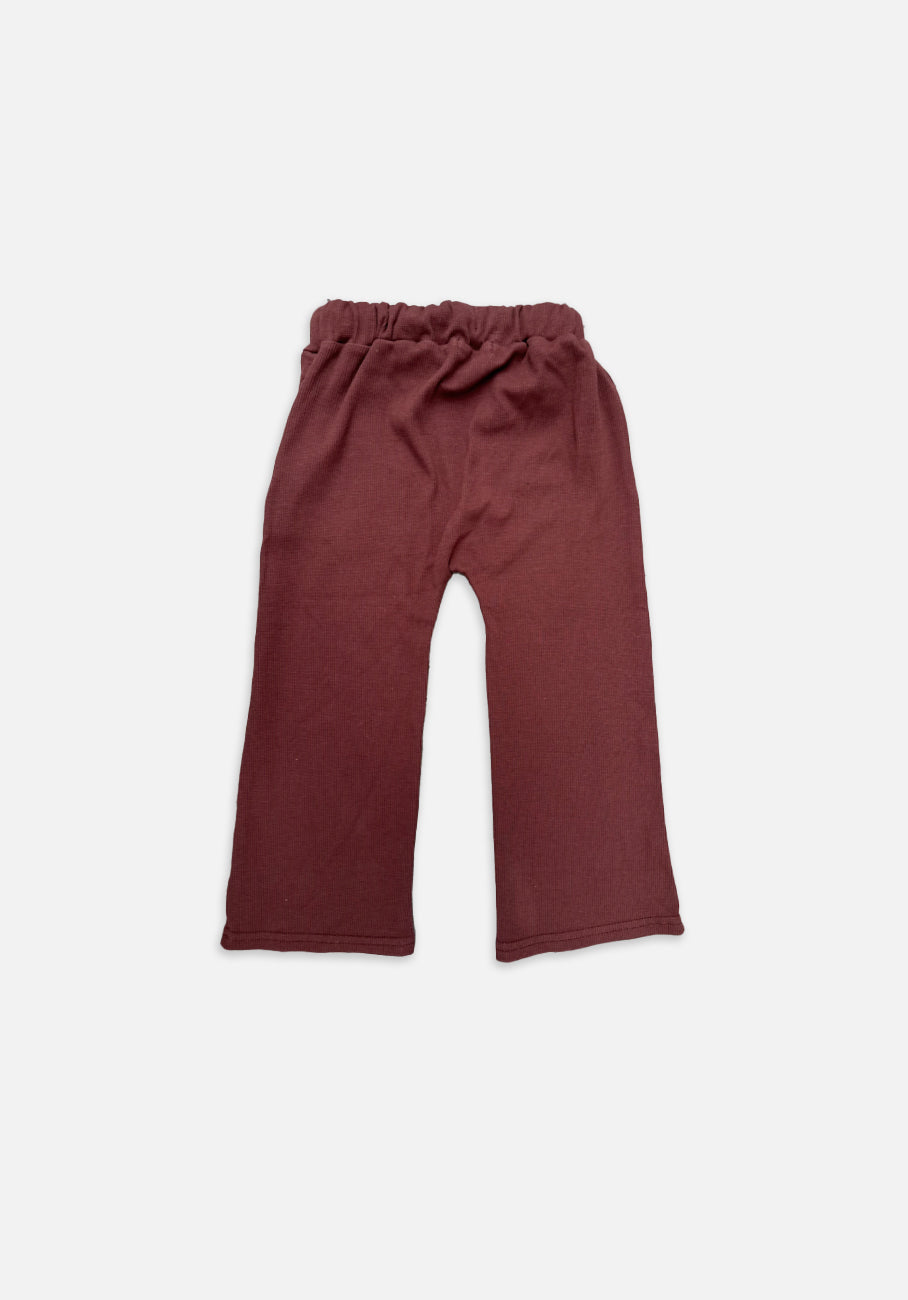 Miann & Co Baby - Jersey Rib Wide Leg Pants - Coco