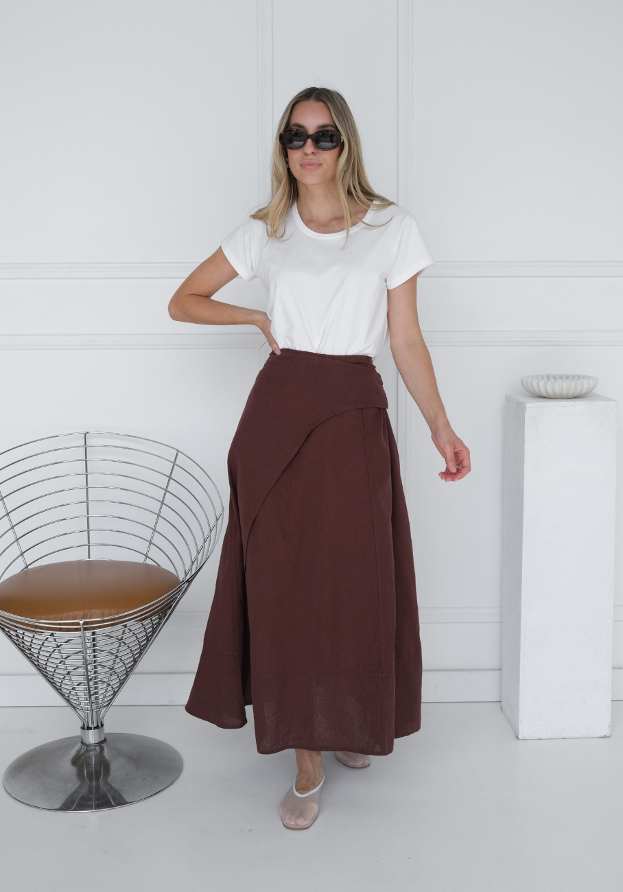 Miann &amp; Co Women - Taylor Maxi Wrap Skirt - Coco