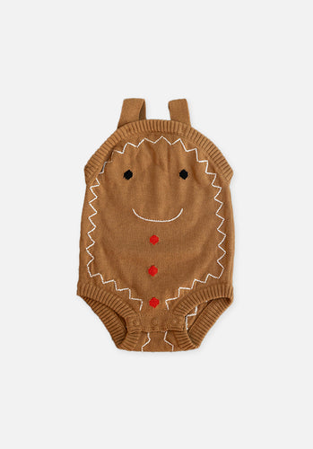 Miann & Co Baby - Knitted Gingerbread Bodysuit - Caramel