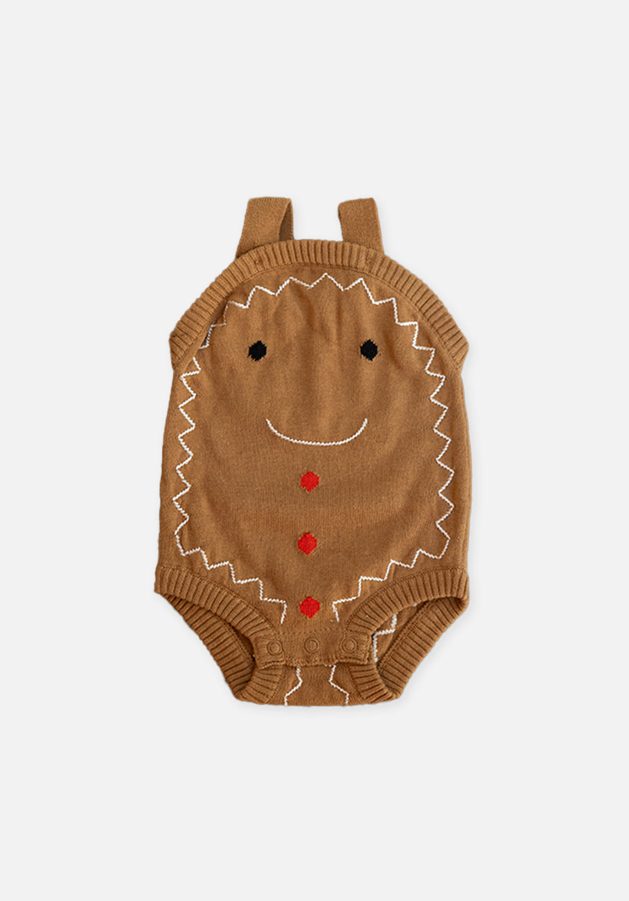 Miann &amp; Co Baby - Knitted Gingerbread Bodysuit - Caramel