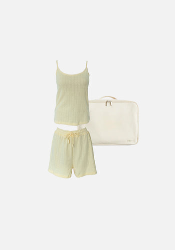 Gift Pack - Brooklyn Strappy Tank & Jordy Shorts - Butter Pointelle