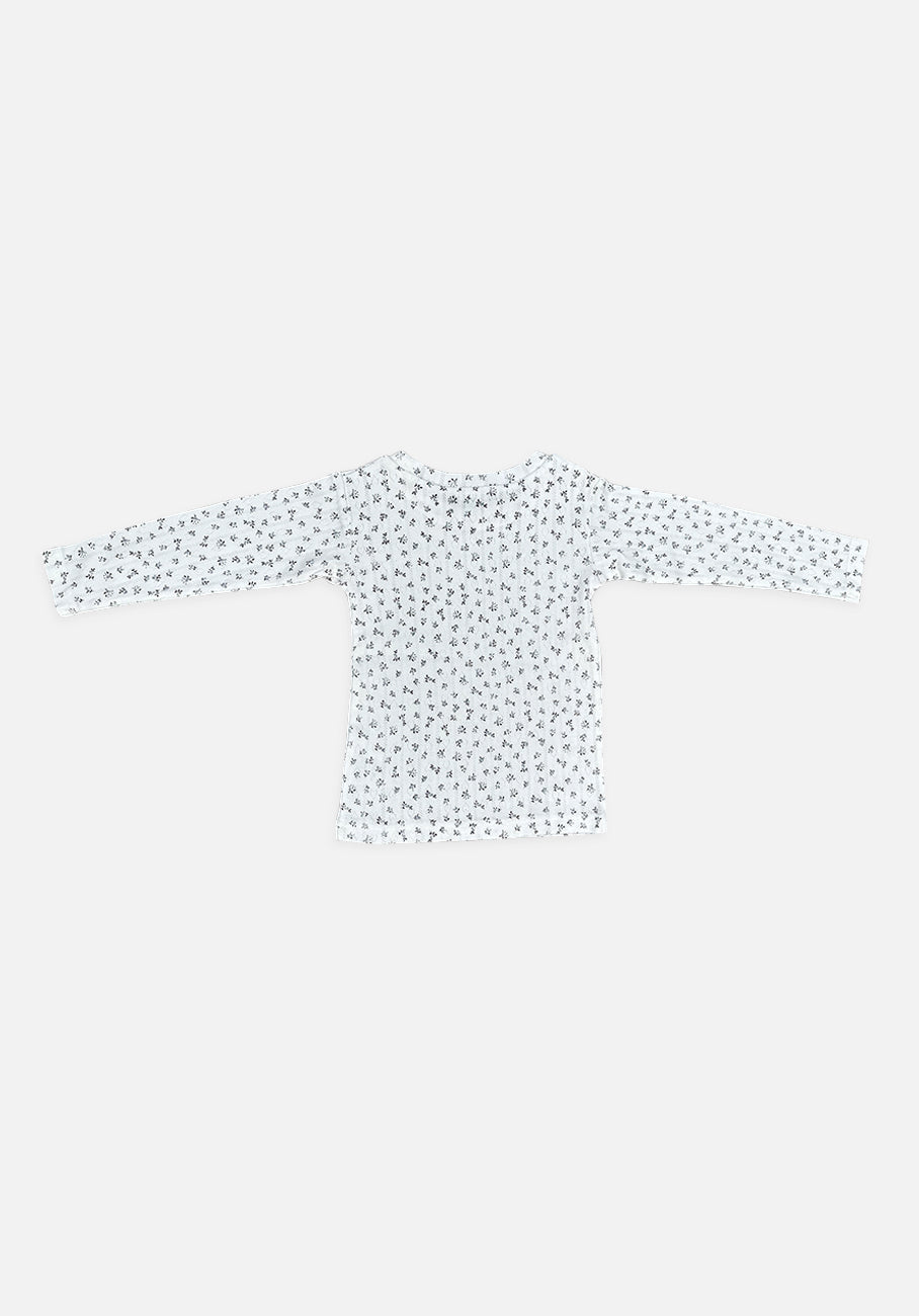Miann &amp; Co Baby - Long Sleeve T-Shirt - Cornflower Posy Pointelle