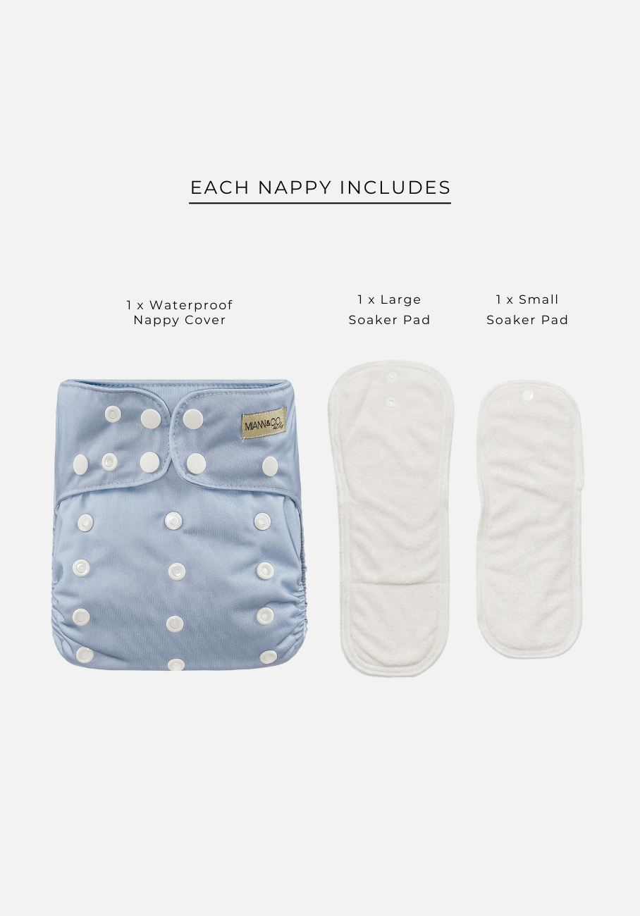 Miann &amp; Co - Modern Cloth Nappy - Periwinkle