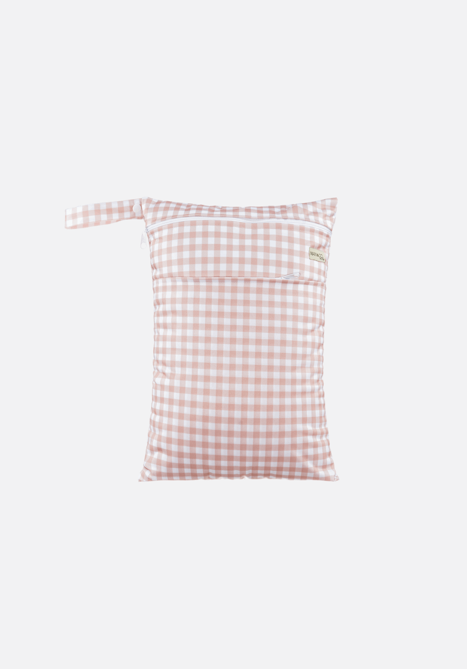 Miann & Co - Reusable Wet Bag - Blush Gingham