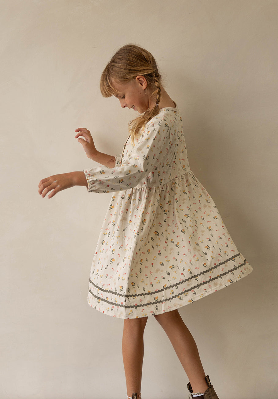 Miann &amp; Co Kids - Button Down Long Sleeve Dress - Garden Party