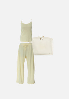 Gift Pack - Brooklyn Strappy Tank & Keira Wide Leg Pants - Butter Pointelle