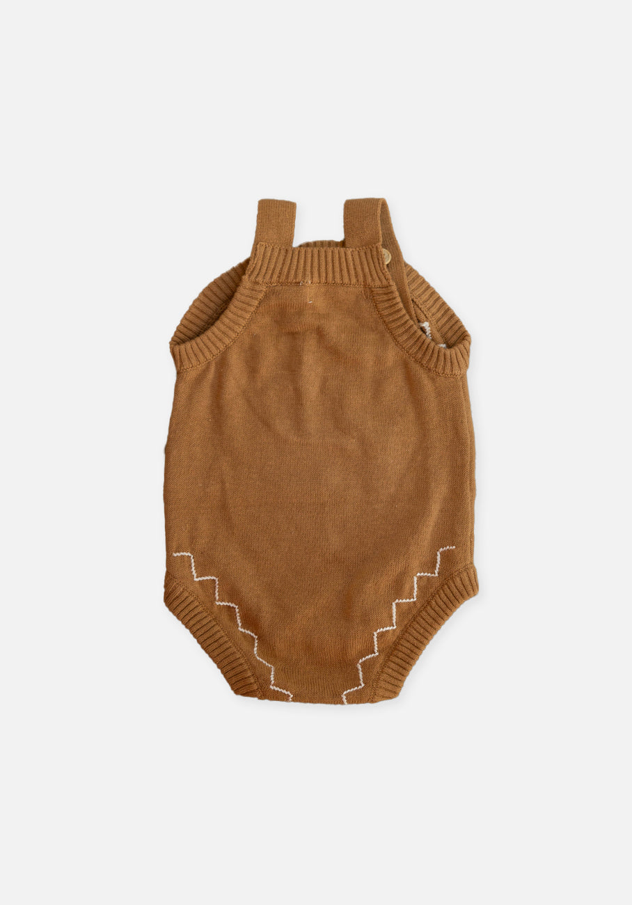 Miann &amp; Co Baby - Knitted Gingerbread Bodysuit - Caramel