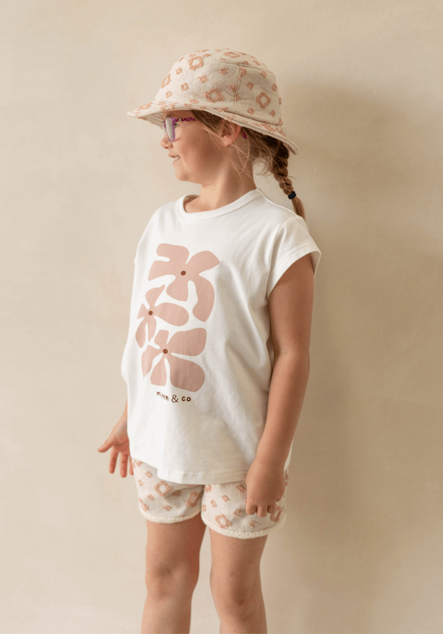 Miann &amp; Co Kids - Terry Towelling Shorts - Terracotta Geo