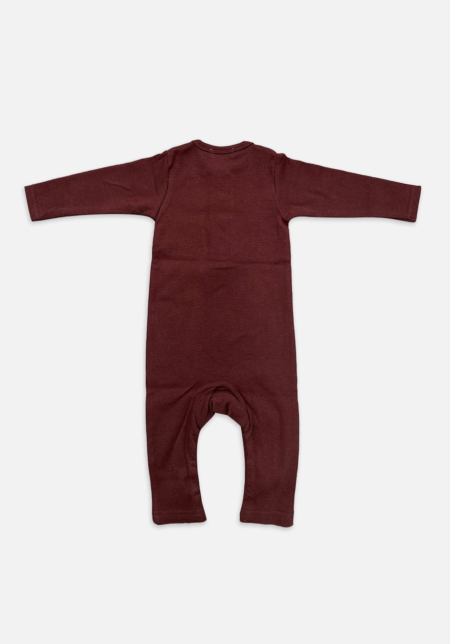 Miann &amp; Co Baby - Jersey Rib Long Sleeve Jumpsuit - Coco