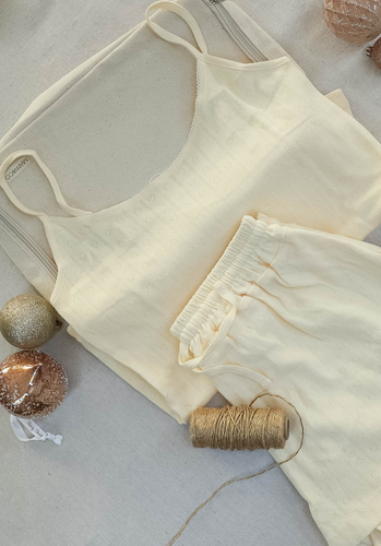 Gift Pack - Brooklyn Strappy Tank & Jordy Shorts - Butter Pointelle