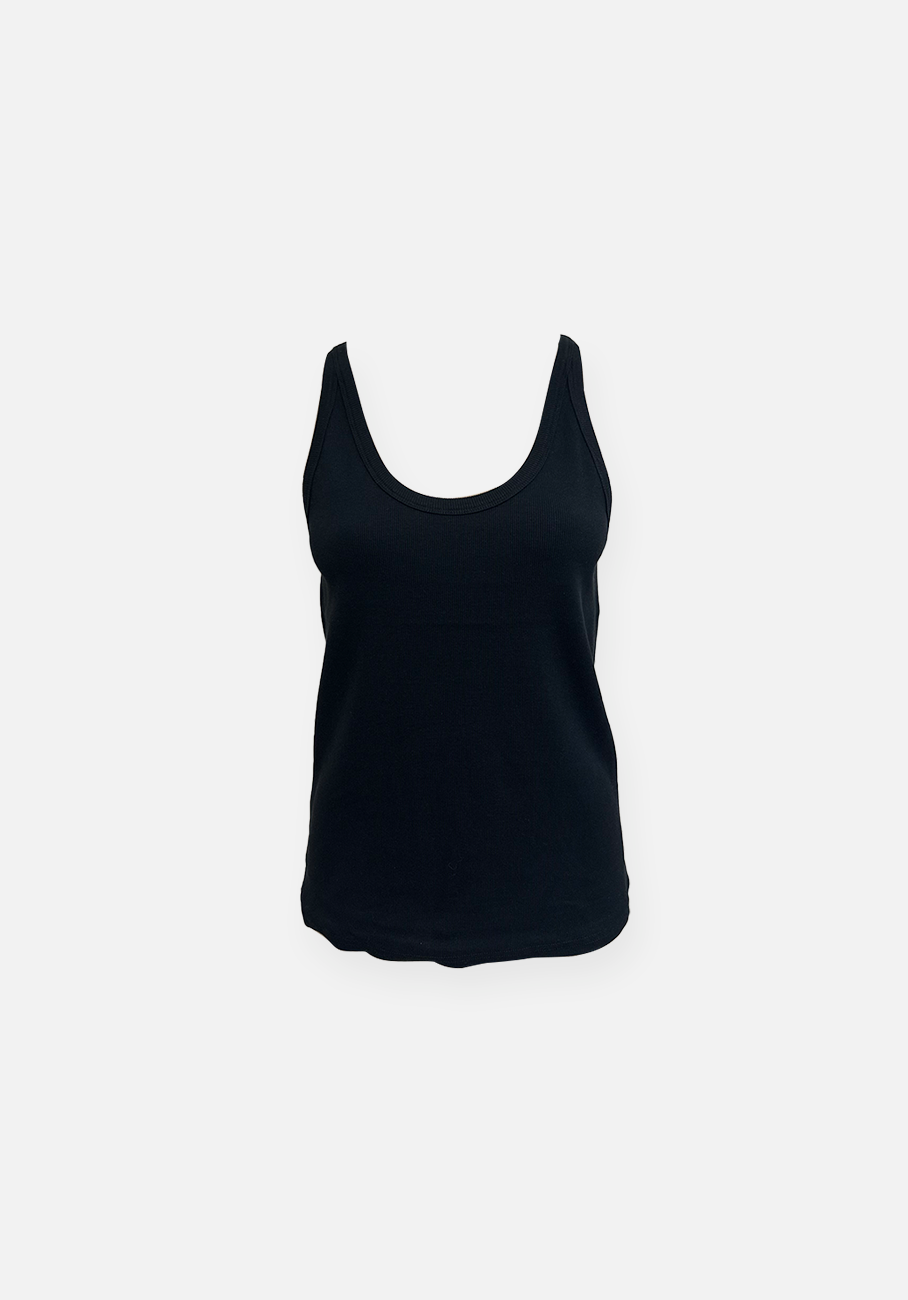 Miann & Co Women - Maeve Racerbank Jersey Rib Tank - Jet