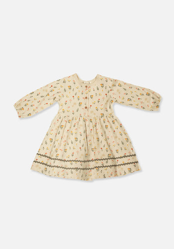 Miann & Co Kids - Button Down Long Sleeve Dress - Garden Party