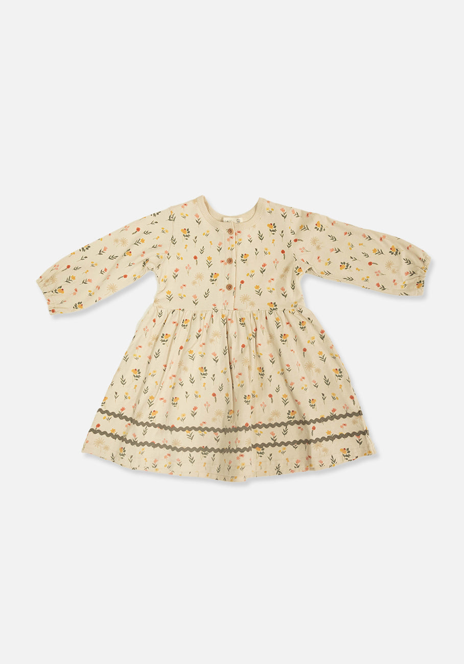 Miann &amp; Co Kids - Button Down Long Sleeve Dress - Garden Party