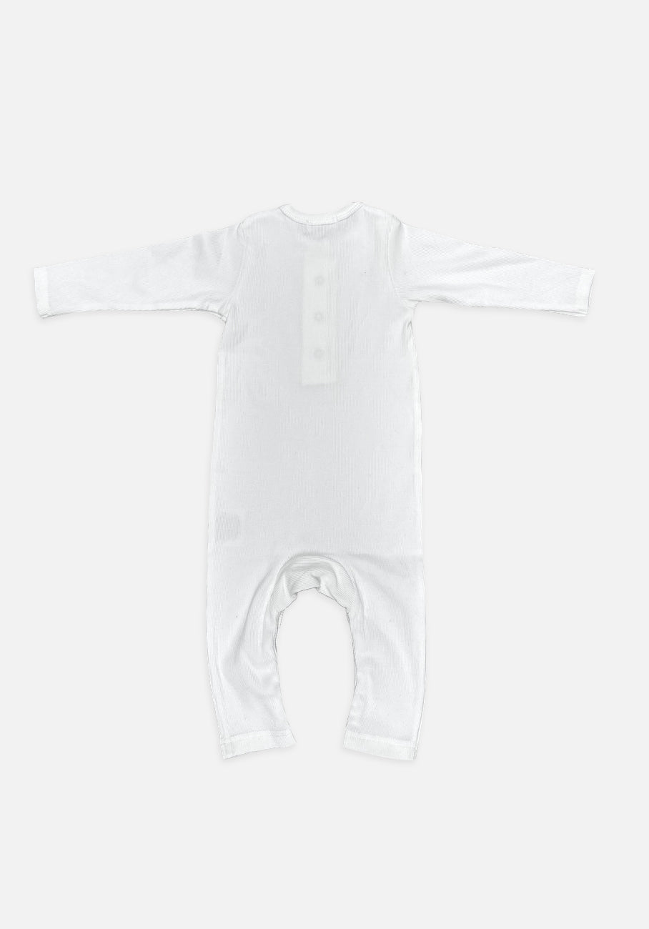Miann &amp; Co Baby - Jersey Rib Long Sleeve Jumpsuit - Shell
