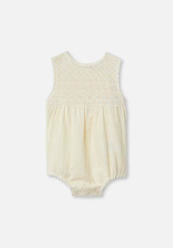 Miann & Co Baby - Crochet Detail Bodysuit - Lemon