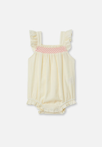 Miann & Co Baby - Shirred Bodysuit - Lemon