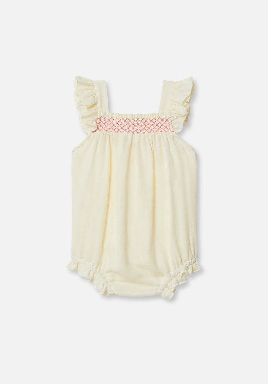 Miann &amp; Co Baby - Shirred Bodysuit - Lemon