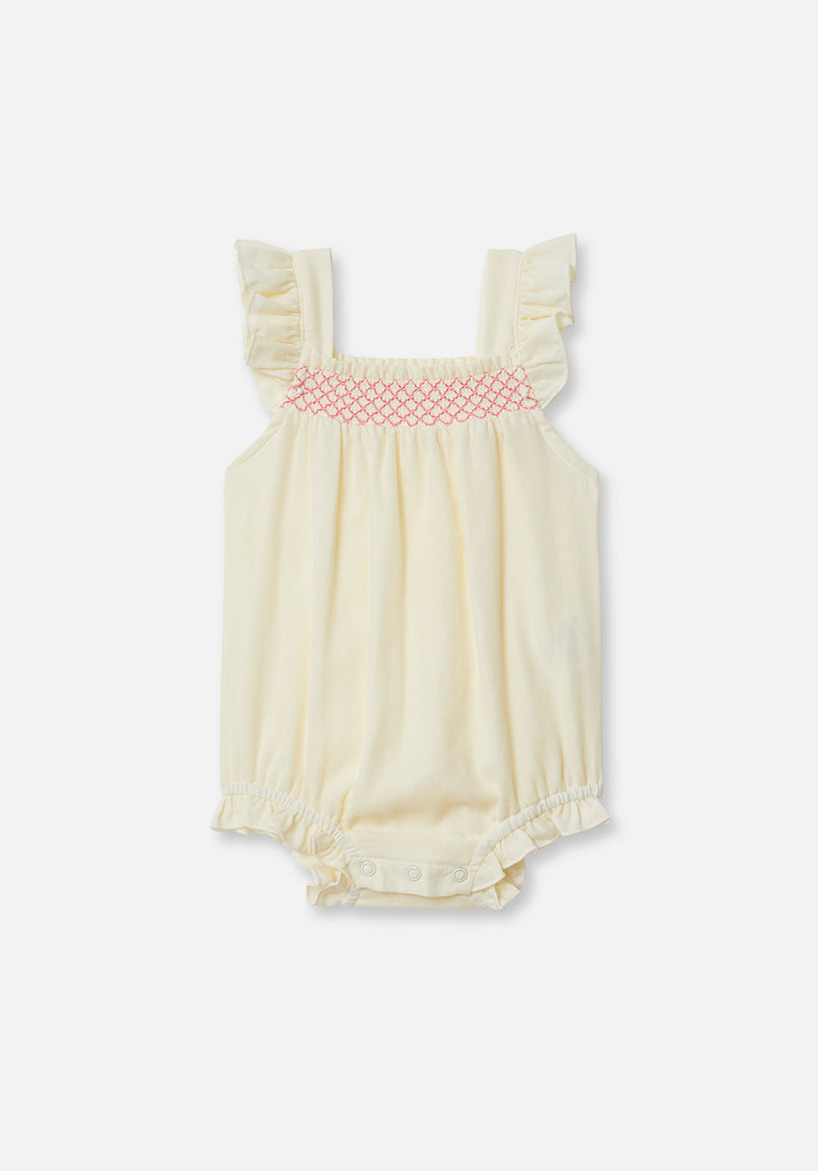 Miann &amp; Co Baby - Shirred Bodysuit - Lemon