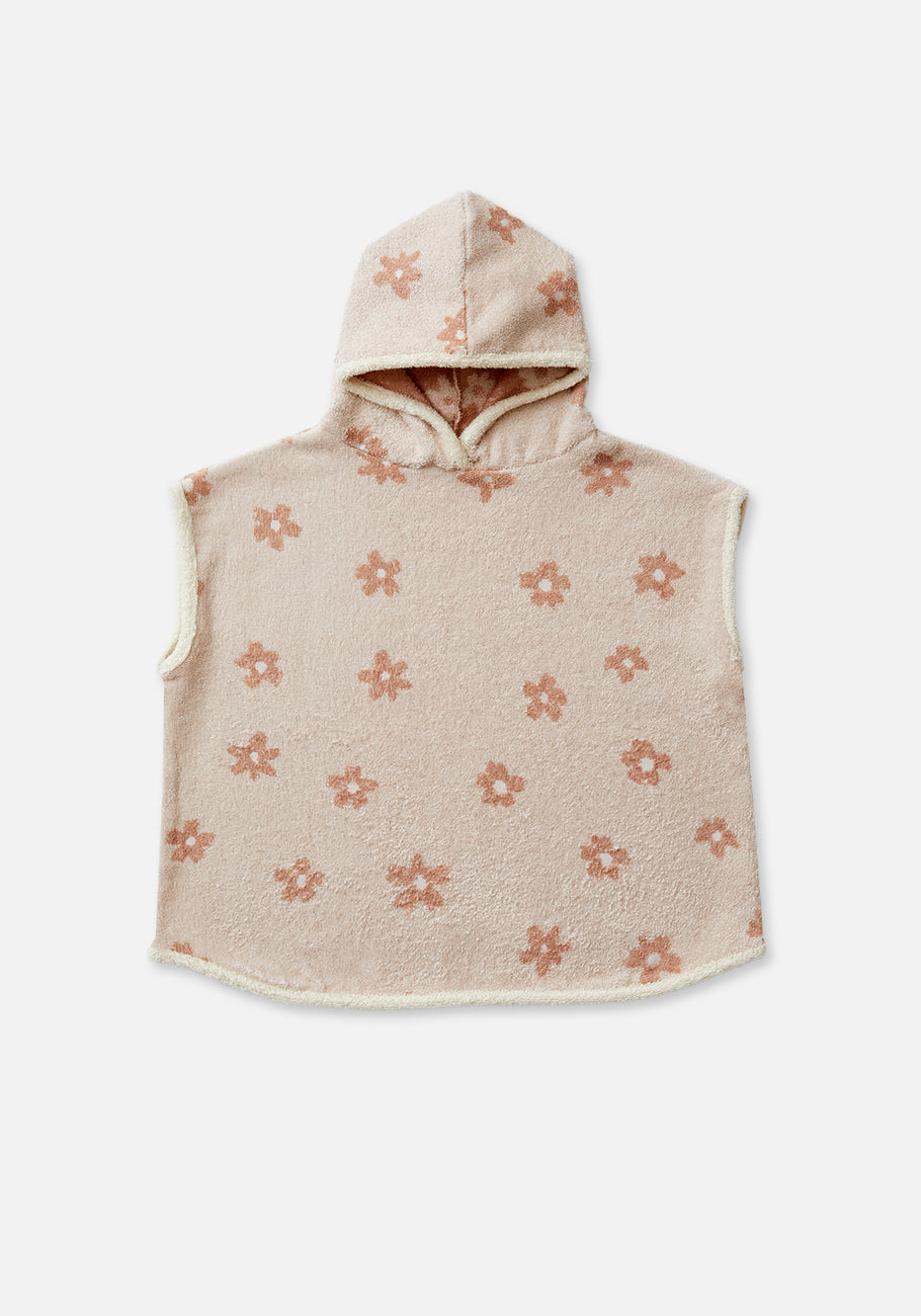 Miann &amp; Co - Terry Towelling Hooded Poncho - Daisy Chain