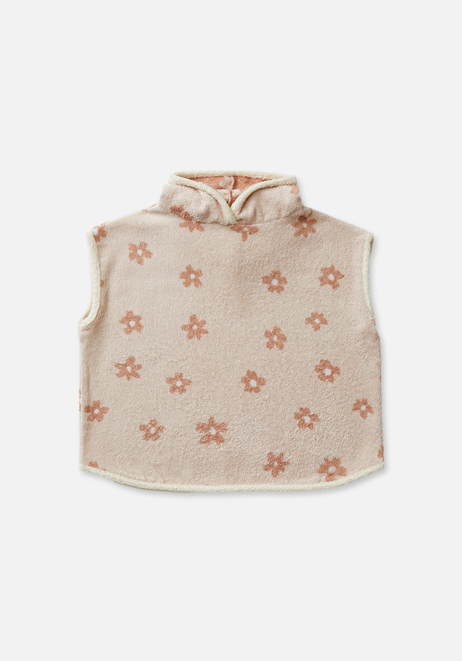 Miann &amp; Co - Terry Towelling Hooded Poncho - Daisy Chain