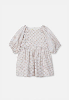 Miann & Co Kids - Keyhole Puff Sleeve Dress - Geo Print